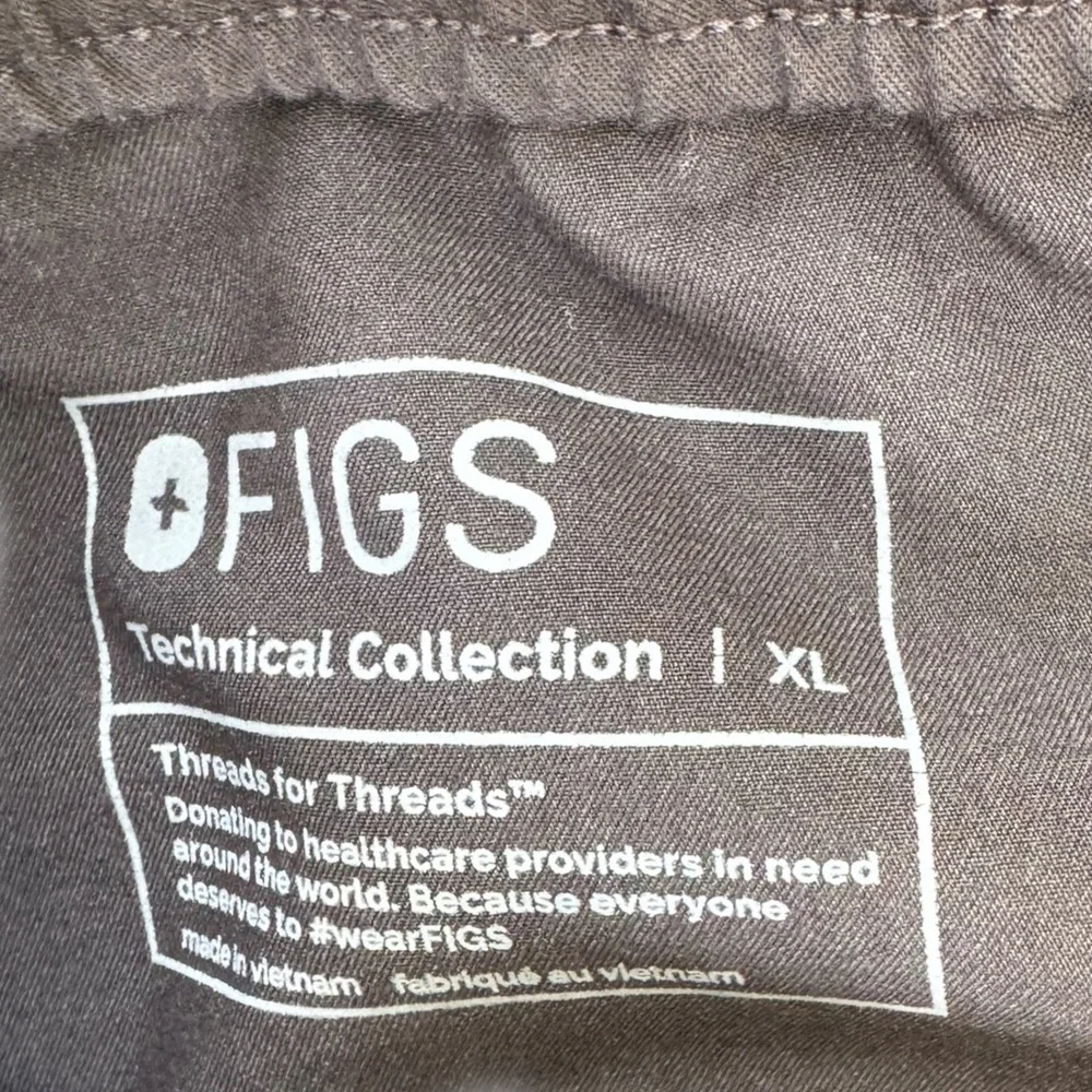 FIGS Black Tansen Technical Collection Jogger Scrub Pants Men XL